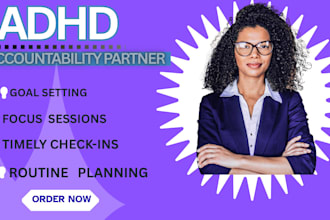 adhd accountability partner, life coach, body double, productivity coach, autism