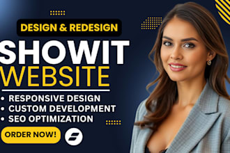 design and redesign showit website, customize showit template, showit expert