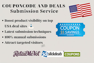 do coupon code submission promo code vouchers or deals and discounts promotion