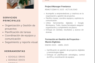 organizaré y gestionaré tus proyectos digitales con metodologías ágiles