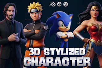 do a 3d character model