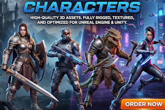 do a 3d character model