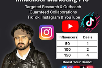 do influencer research and complete outreach for your brand