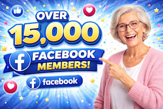 5,000 facebook group members for instant credibility