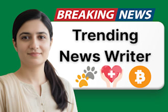 be your news writer and news article writer