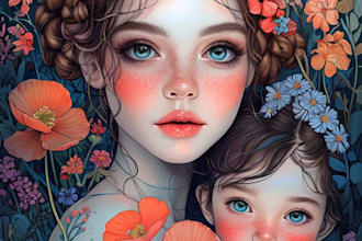 make hand drawn watercolor illustration