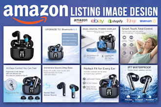 do amazon listing images design, product infographic, product listing images