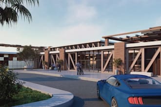 restyle 3d hospital design,medical facility area,master plan,car park,landscape
