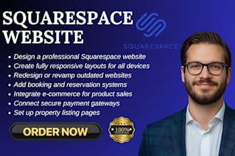develop professional squarespace and square booking website