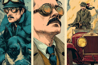 draw a dynamic comic panel or storyboard for your project