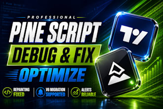 fix debug and optimize your tradingview pine script indicator or strategy