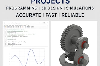 do matlab coding, simulations, and solidworks 3d design