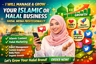 be your muslim social media manager for islamic brands and halal business