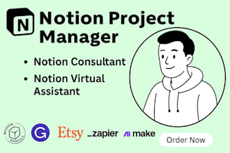 notion template project manager, notion consultant and notion expert