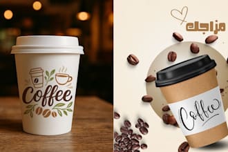 design premium coffee and tea label, packaging,