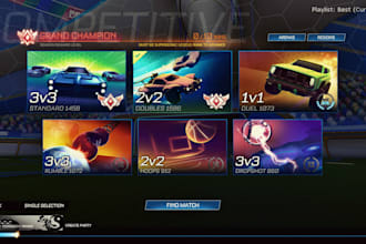play rocket league with you, help improve your rank