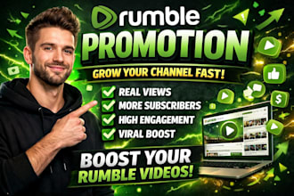 do organic rumble video promotion, rumble subscriber, rumble views