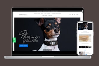 design pet clothing shopify store pet accessories pet shopify store pet website