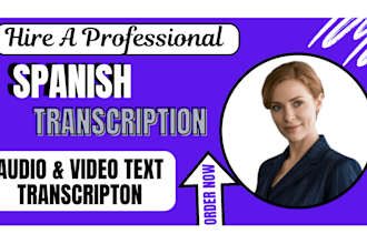 transcribe any spanish audio or video to text