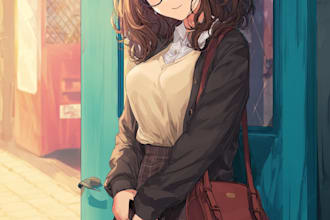 draw anime character illustration