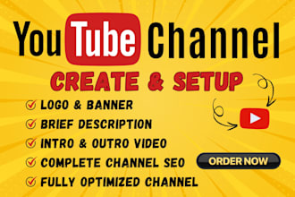 create and setup youtube channel