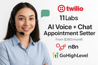 build an ai voice or chat appointment setter  and  gohighlevel