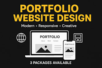 create a modern responsive portfolio website within 2 days