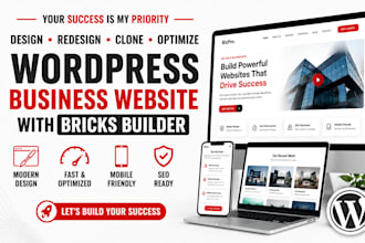 build your wordpress business website with bricks builder