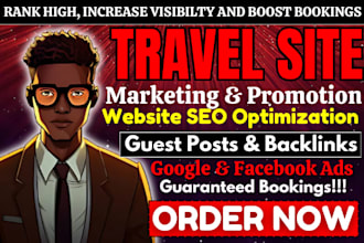 do travel site promotion, travel site SEO to boost bookings