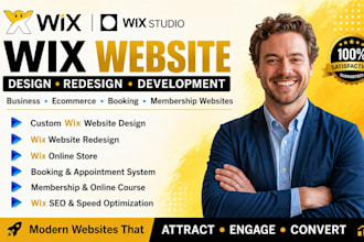 design wix website, wix website redesign, wix website development, wix studio