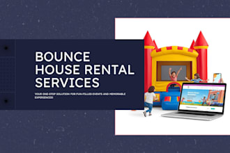 design bounce house party rental tiny house rv campervan and photo booth website