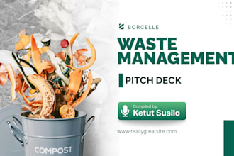 design recycling startup pitch deck business proposal deck waste management deck