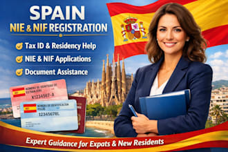 assist with spain nie and nif registration, tax id and residency support