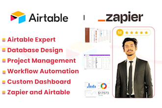 set up and automate airtable workflows, zapier integrations