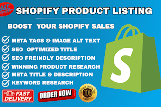 write SEO optimized shopify product descriptions with hot selling keywords