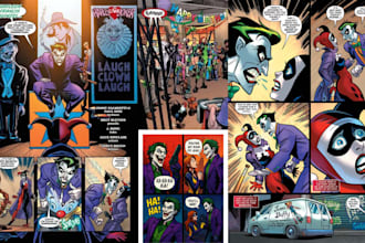 draw comic page, anime comic and graphic novel illustration in digital comic art