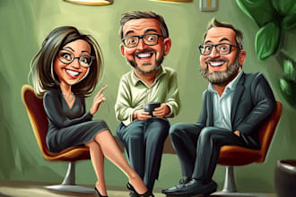 design awesome cartoon caricature for you