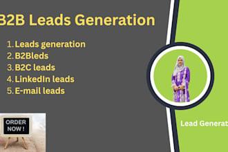 do b2b lead generation, linkedin lead generation and build a email list