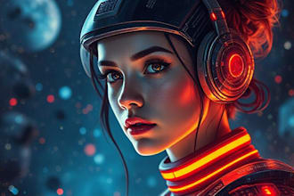 design  sci fi portrait art