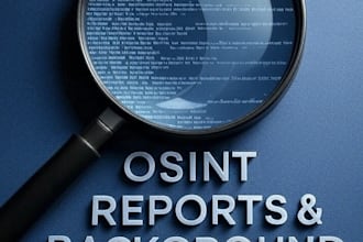 conduct professional intel reports and background checks