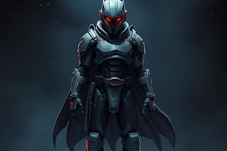 sci fi character illustration or sci fi character
