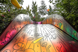 do doodle, mural, wall art for home, office and restaurant
