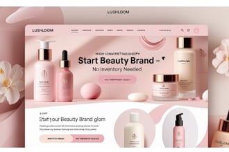 design beauty dropshipping store skincare dropshipping makeup cosmetics website