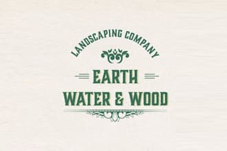 design modern landscape and company logo