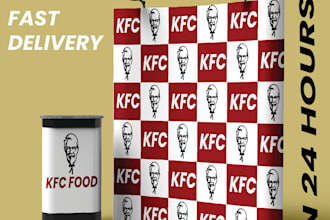 create professional backdrop banner and step or repeat