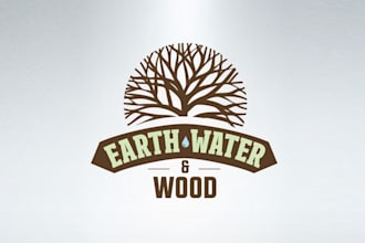 design pictorial landscape and company logo