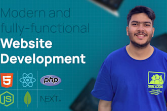 develop a modern full stack website for you