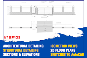 draw 2d floor plans architectural detailing isometric views using autocad