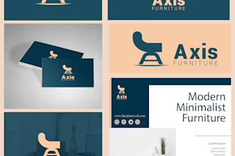 design a modern minimalist furniture logo