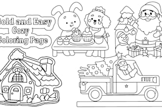 make cozy bold and easy coloring pages for kids